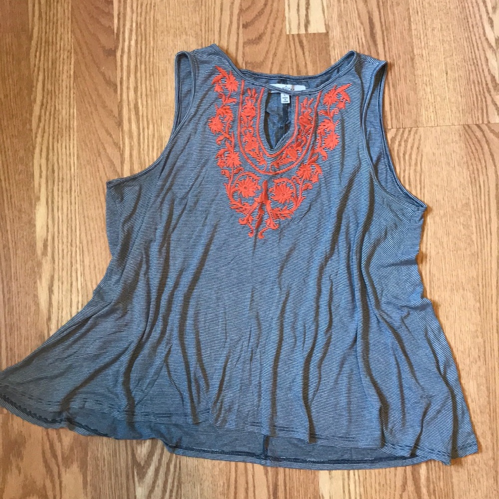 Orange & Navy Tank